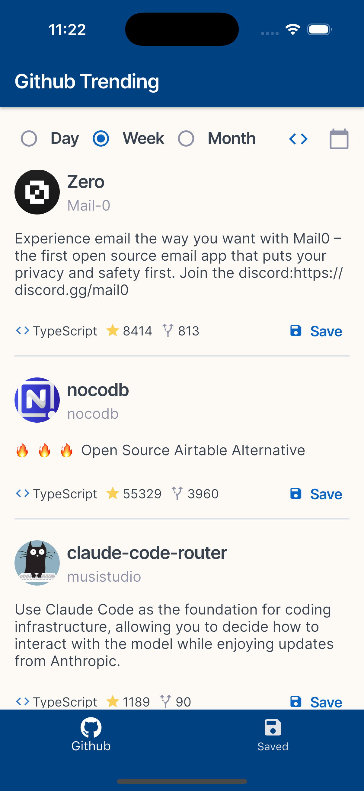 Trending Git App Screenshot 1