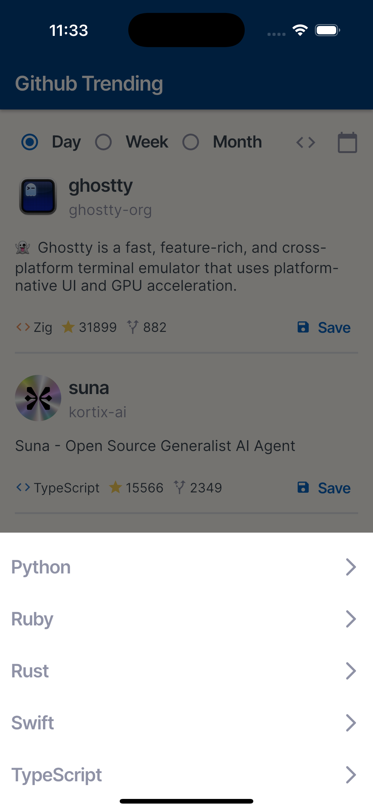 Trending Git App Screenshot 2