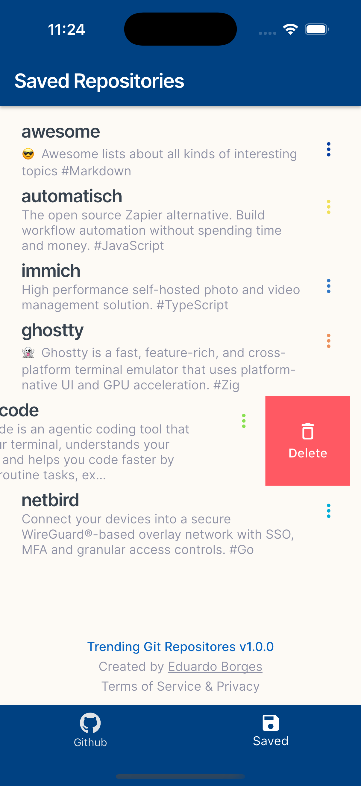 Trending Git App Screenshot 3